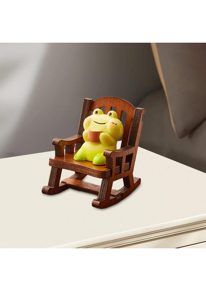 Sallanan Sandalye Hayvan Figürü Yaratıcı Mini Masa Yatak Odası Mikro Manzara Kurbağa (Yurt Dışından) fiyatları
