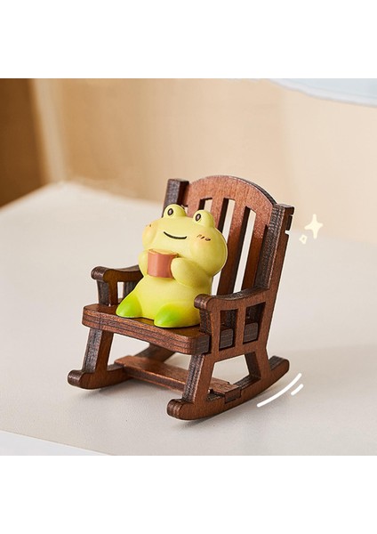 Sallanan Sandalye Hayvan Figürü Yaratıcı Mini Masa Yatak Odası Mikro Manzara Kurbağa (Yurt Dışından) indirimleri