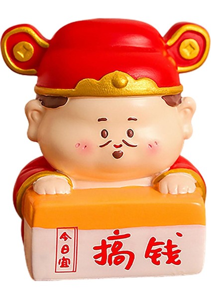 Çin Heykeli Küçük Cai Shen Odası Şans Isı Heykelciği D (Yurt Dışından)