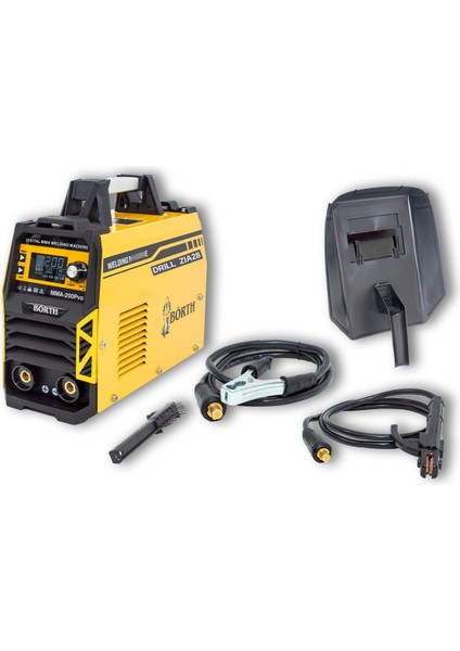 Pro Professional 200 Amper Inverter Kaynak Makinesi Drıll ZIA28