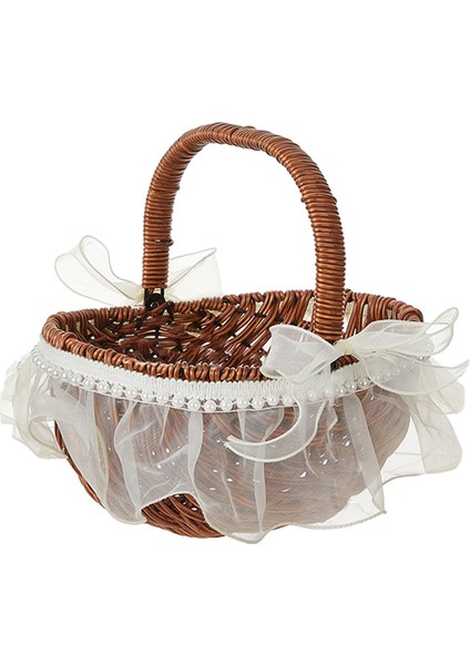 El Dokuma Çiçek Sepeti Çok Amaçlı Sepeti Toplama Kamp Için (Yurt Dışından) indirimleri