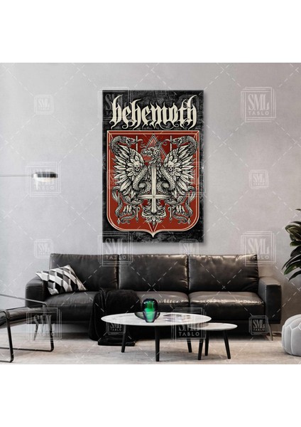 Behemoth Metal Müzik Grubu Albüm Rock Müzik Dikey Kanvas Tablo