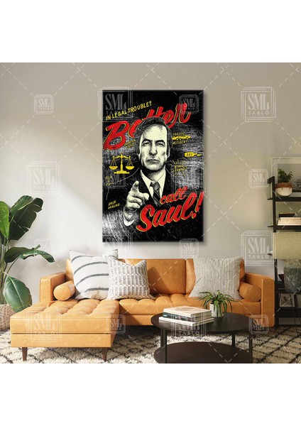 Better Call Soul Efsane Dizi Saul Goodman Dikey Kanvas Tablo