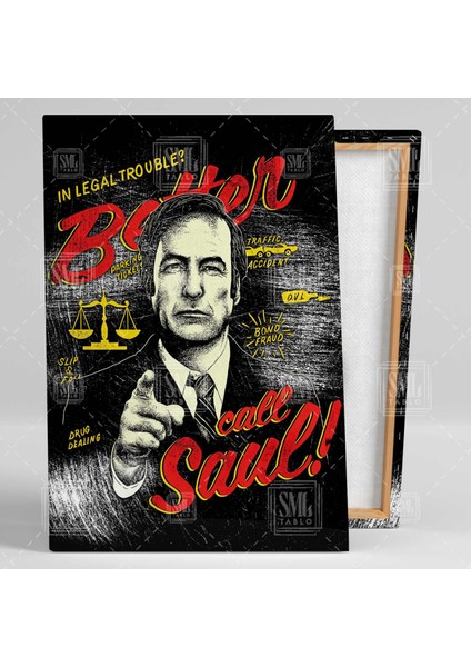 Better Call Soul Efsane Dizi Saul Goodman Dikey Kanvas Tablo