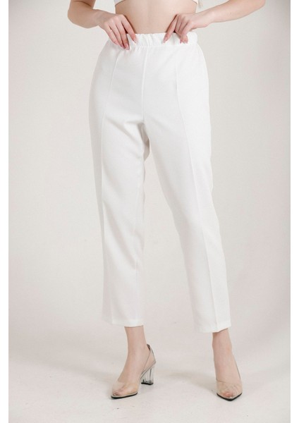 Kadın Büyük Beden Havuç Paça Likralı Dokuma Pantolon 1004 modelleri