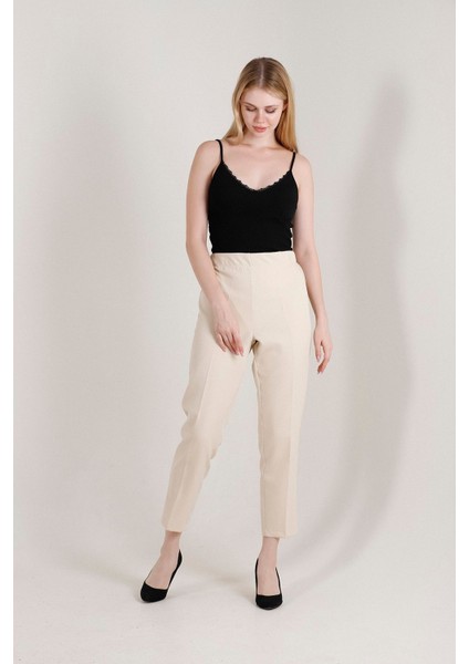 Kadın Büyük Beden Havuç Paça Likralı Dokuma Pantolon 1004 fiyatları