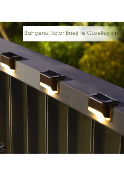 4 Adet L Solar LED Güneş Enerjili Su Geçirmez Köşebent LED Işık Merdiven Veranda fiyatları