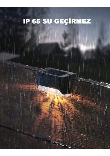 4 Adet L Solar LED Güneş Enerjili Su Geçirmez Köşebent LED Işık Merdiven Veranda indirimleri