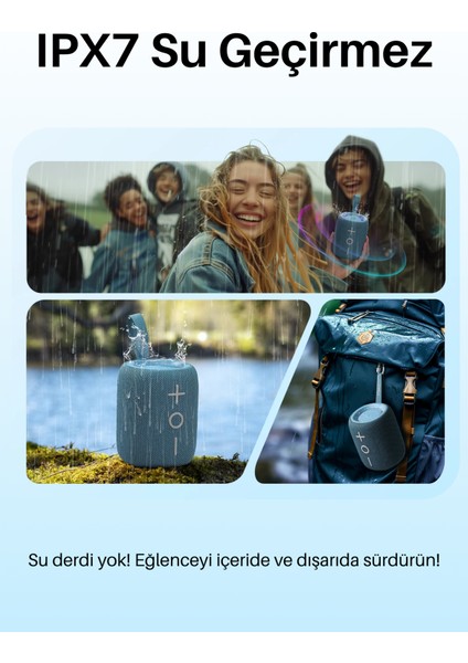 Stormbox Mini 12W Ipx7 Su Geçirmez 12 Saat Oynatma Süresi 5.4 Taşınabilir Bluetooth Hoparlör Siyah