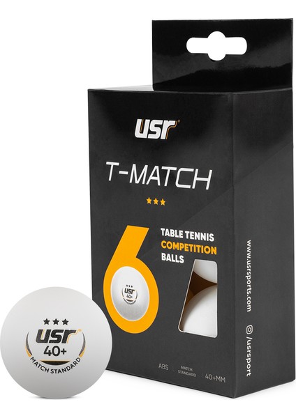 USR T-Match 6 lı 3 Yıldız Masa Tenisi Maç Topu