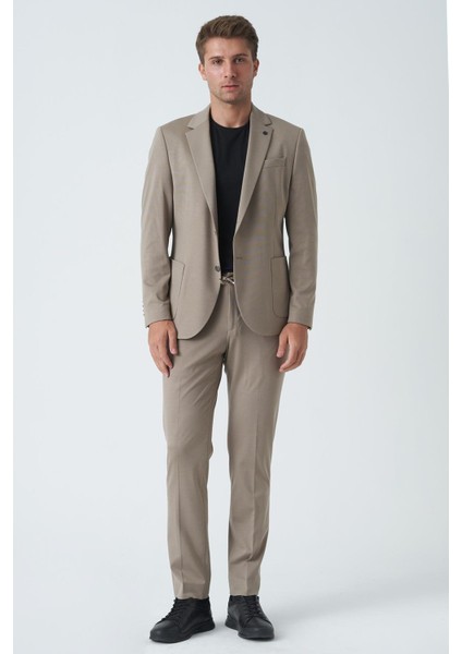 Brighton & Hove T2438 Slim Fit 6 Drop Takım Elbise Bej fiyatları