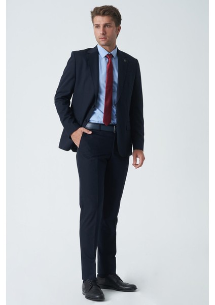 Carlisle T2455 Slim Fit 6 Drop Düz Takım Elbise Laci