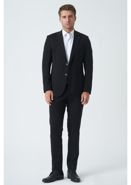Bristol T2439 Slim Fit 6 Drop Jogger Takım Elbise Siyah