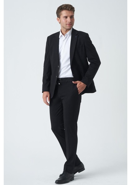 Bristol T2439 Slim Fit 6 Drop Jogger Takım Elbise Siyah