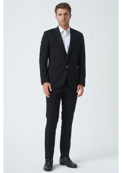 Bristol T2439 Slim Fit 6 Drop Jogger Takım Elbise Siyah