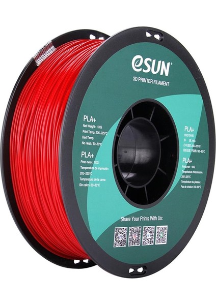 Urhanshop Esun Ateş Kırmızısı Pla+ Filament 1,75MM 1 kg