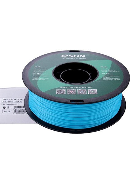 Urhanshop Esun Açık Mavi Pla+ Filament 1,75MM 1 kg