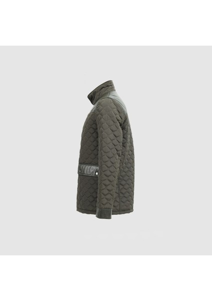 Erkek Kapitone Deri Mont [810015], Haki Yeşil, 3xl fiyatları