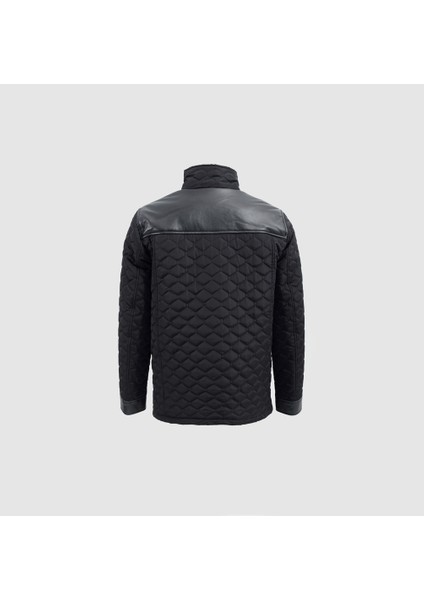 Erkek Kapitone Deri Mont [810015], Lacivert, 3xl modelleri