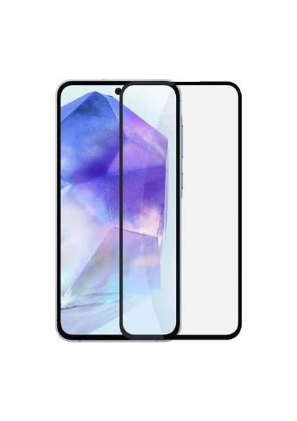 Samsung Galaxy A35-A55 Uyumlu Elektriklenme Önleyici Anti-Static Tam Kaplayan Temperli Cam Ekran Koruyucu
