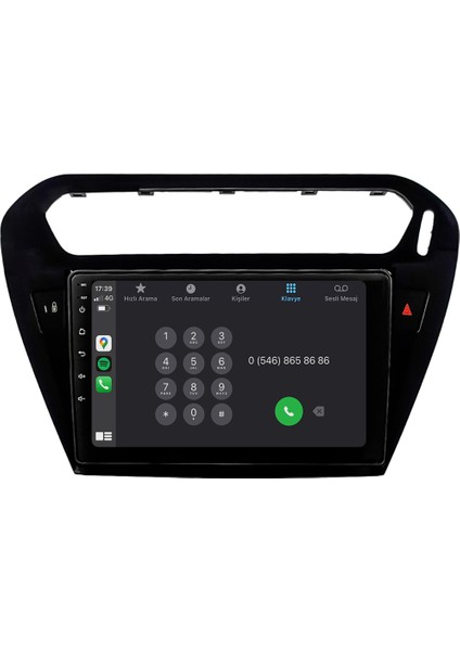 Citroen C-Elysee (2012-2024) Android 14 Multimedya Carplay 10 Inch 4 GB Ram / 64 GB Hafıza Crv-4425Xr