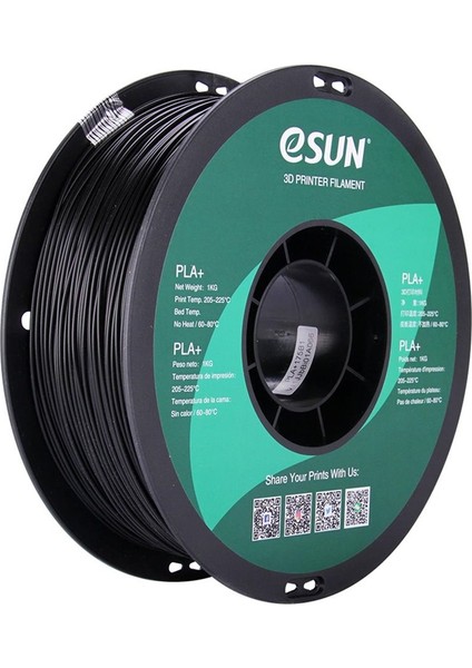 Urhanshop Esun Siyah Pla+ Filament 1,75MM 1 kg