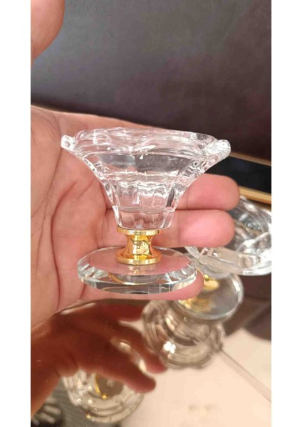 2'li Kristal Lokumluk Mumluk (6cm)