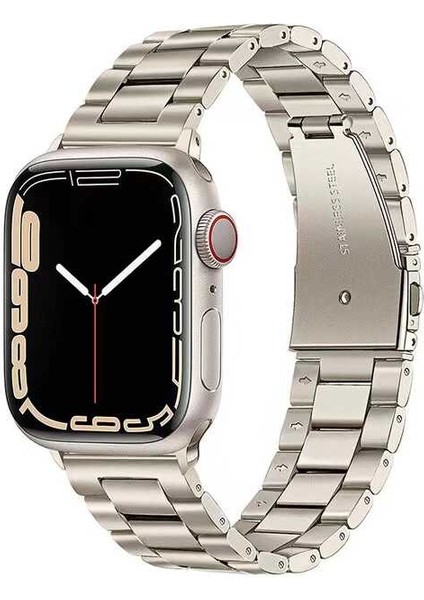 Apple Watch Uyumlu 38-40-41MM Paslanmaz Çelik Klipsli Metal Kordon KRD04-