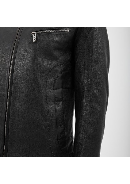 Erkek Deri Mont [810035], Siyah, L modelleri