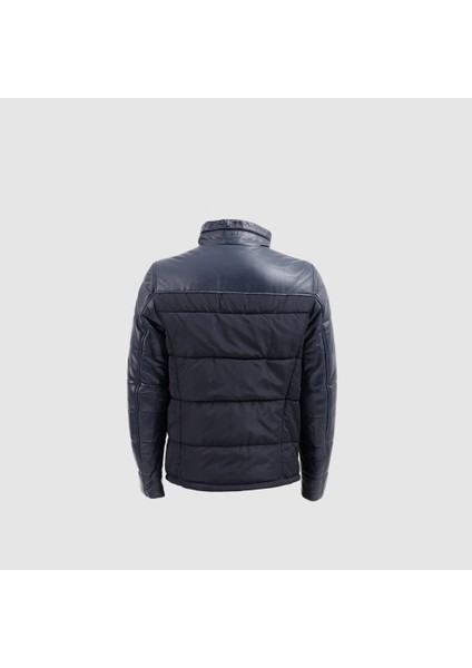 Erkek Şişme Deri Mont [810017], Lacivert, 3xl modelleri