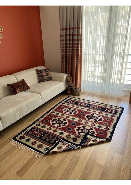 139 x 188 cm Akrep Motifli El Dokuma Antik Anadolu Kilimi Ender Dekoratif Kilim