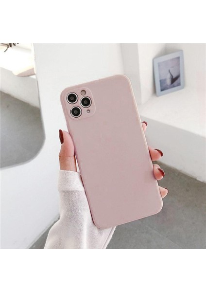 Iphone Lansman Likid Silikon Kamera Korumalı Kılıf Gri-Iphone 11 Pro Max