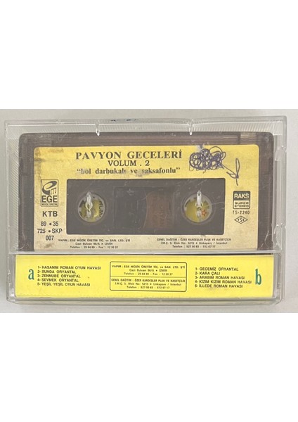 Pavyon Geceleri Vol 2 Kaset (Orjnal Dönem Kağıt Baskı Kaset) fiyatları