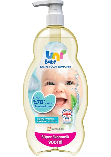 Uni Baby Şeffaf Bebek Şampuanı 900 Ml