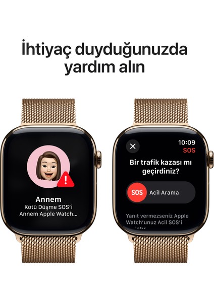 Watch Series 10 Gps + Cellular 42MM Gold Titanium Case With Gold Milanese Loop