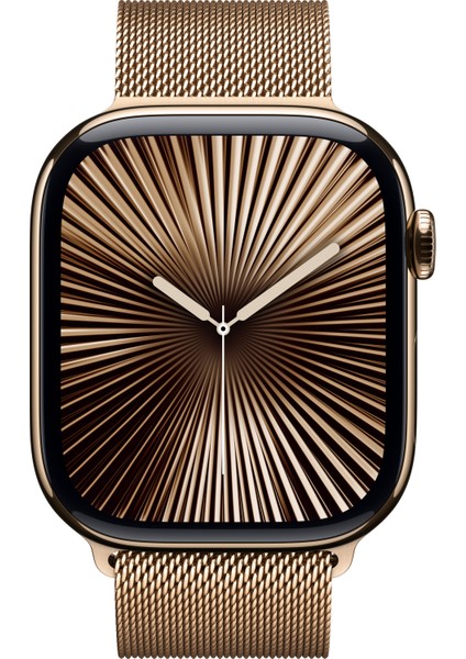 Watch Series 10 Gps + Cellular 42MM Gold Titanium Case With Gold Milanese Loop