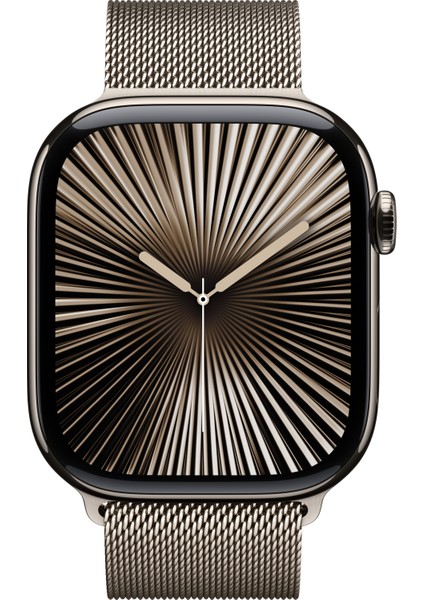 Watch Series 10 GPS + Cellular, 42 mm Natürel Titanyum Kasa ve Natürel Milano Loop