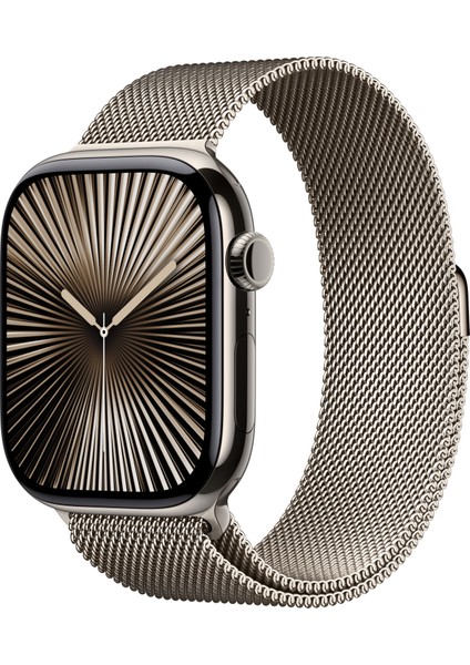 Watch Series 10 GPS + Cellular, 42 mm Natürel Titanyum Kasa ve Natürel Milano Loop