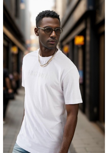 Erkek Enjeksiyon Baskılı Regular Fit Penye Tişört 1002