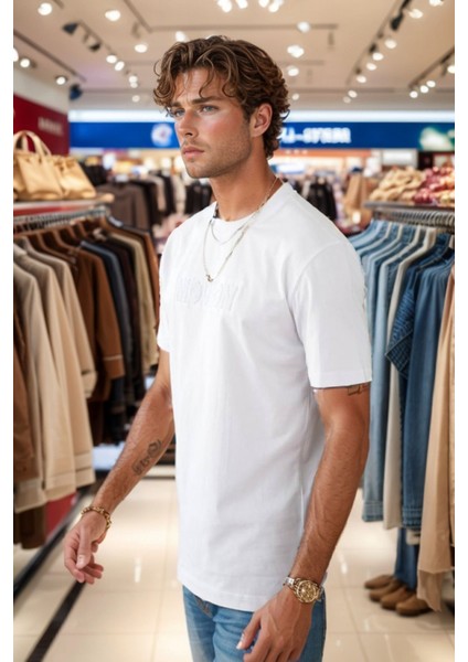 Erkek Enjeksiyon Baskılı Regular Fit Penye Tişört 1002 fiyatları