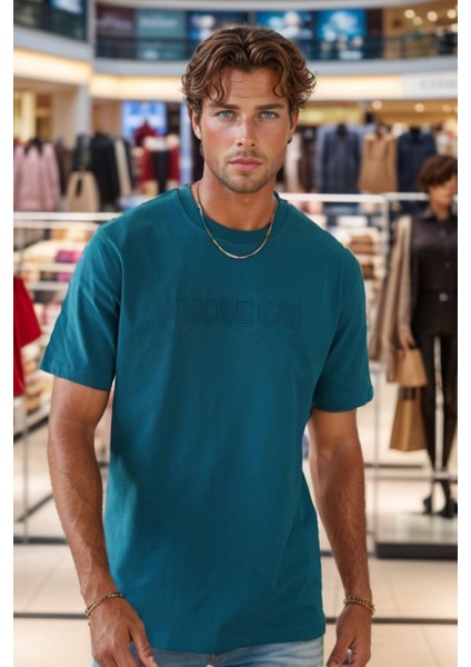 Erkek Enjeksiyon Baskılı Regular Fit Penye Tişört 1002