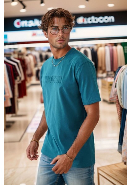 Erkek Enjeksiyon Baskılı Regular Fit Penye Tişört 1002 fırsatları