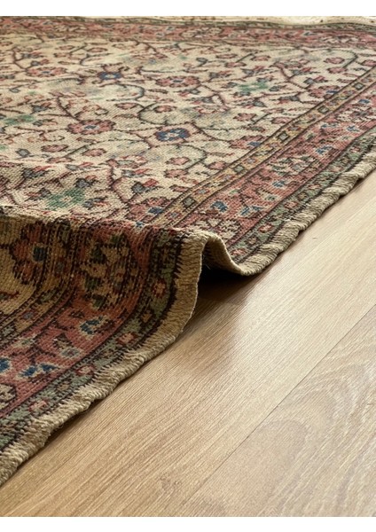 98 x 202  cm  El Dokuma Etnik Kilim Küçük Boy Bej Renk Antik Kilim