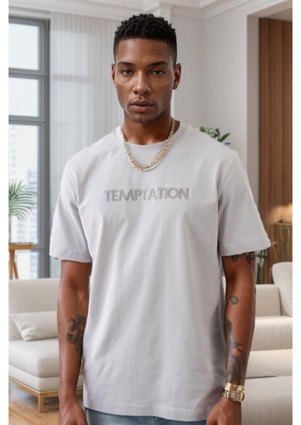 Erkek Enjeksiyon Baskılı Regular Fit Penye Tişört 1002