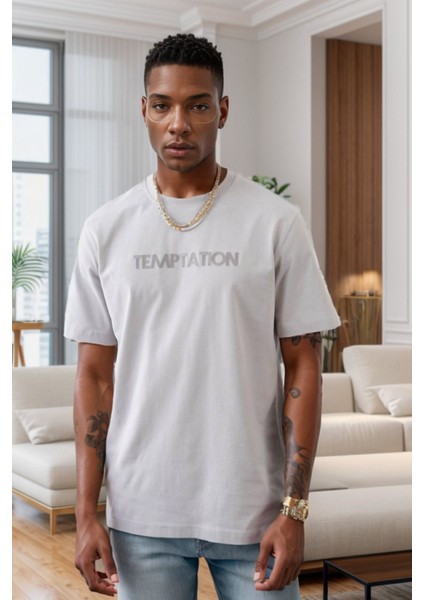 Erkek Enjeksiyon Baskılı Regular Fit Penye Tişört 1002 fırsatları