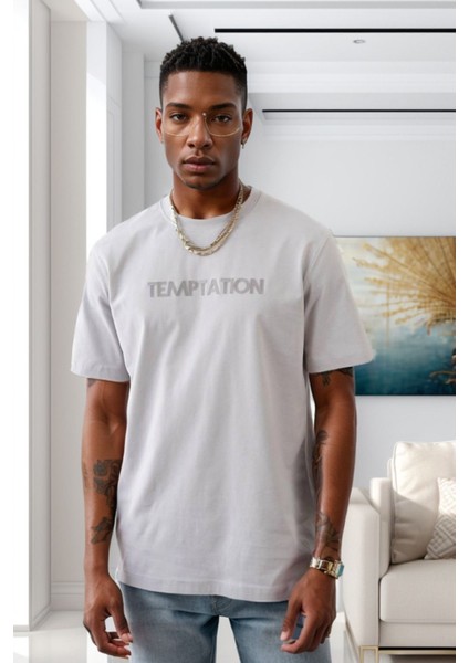 Erkek Enjeksiyon Baskılı Regular Fit Penye Tişört 1002 indirimleri