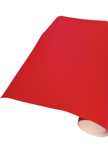 Mat Kırmızı Renk Dayanıklı Araç Motor Mobilya Kaplama Folyosu 126Cm X 30Cm