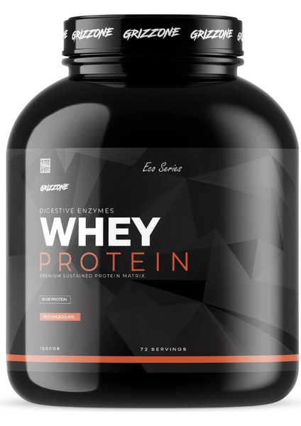 Grızzone Whey Proteın 1800 Gr 72 Servıs ( Fındık - Çikolata )