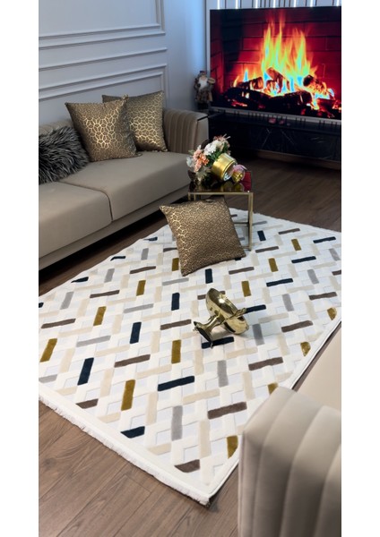 Iskandinav Halı Çapraz Model Krem Modern Salon Halı Koridor Halısı Yolluk Oturma Odası Saçaklı Halı fiyatları