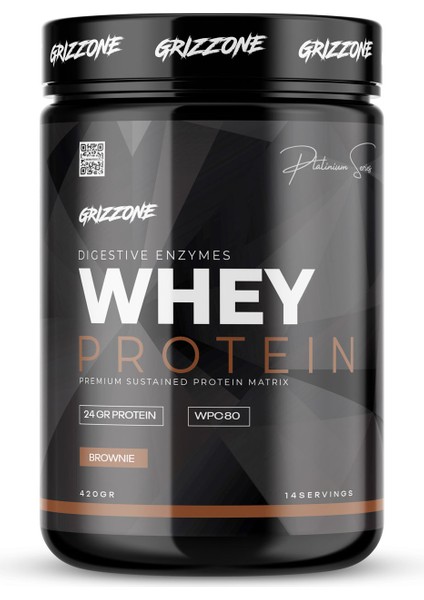 Grızzone Grızzy Whey Proteın Pro 420 Gr 14 Servıs Brownı